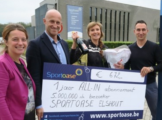 5 miljoenste bezoeker Sportoase Elshout 5 miljoenste bezoeker Sportoase Elshout
