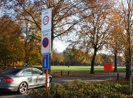 gewijzigde verkeerssituatie in park gewijzigde verkeerssituatie in park