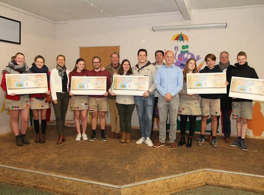 Uitreiking cheques opbrengst Bal van de Burgemeester Uitreiking cheques opbrengst Bal van de Burgemeester